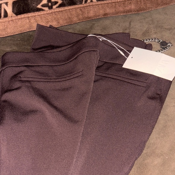 Zara Chocolate Flare Pants - Picture 5 of 6